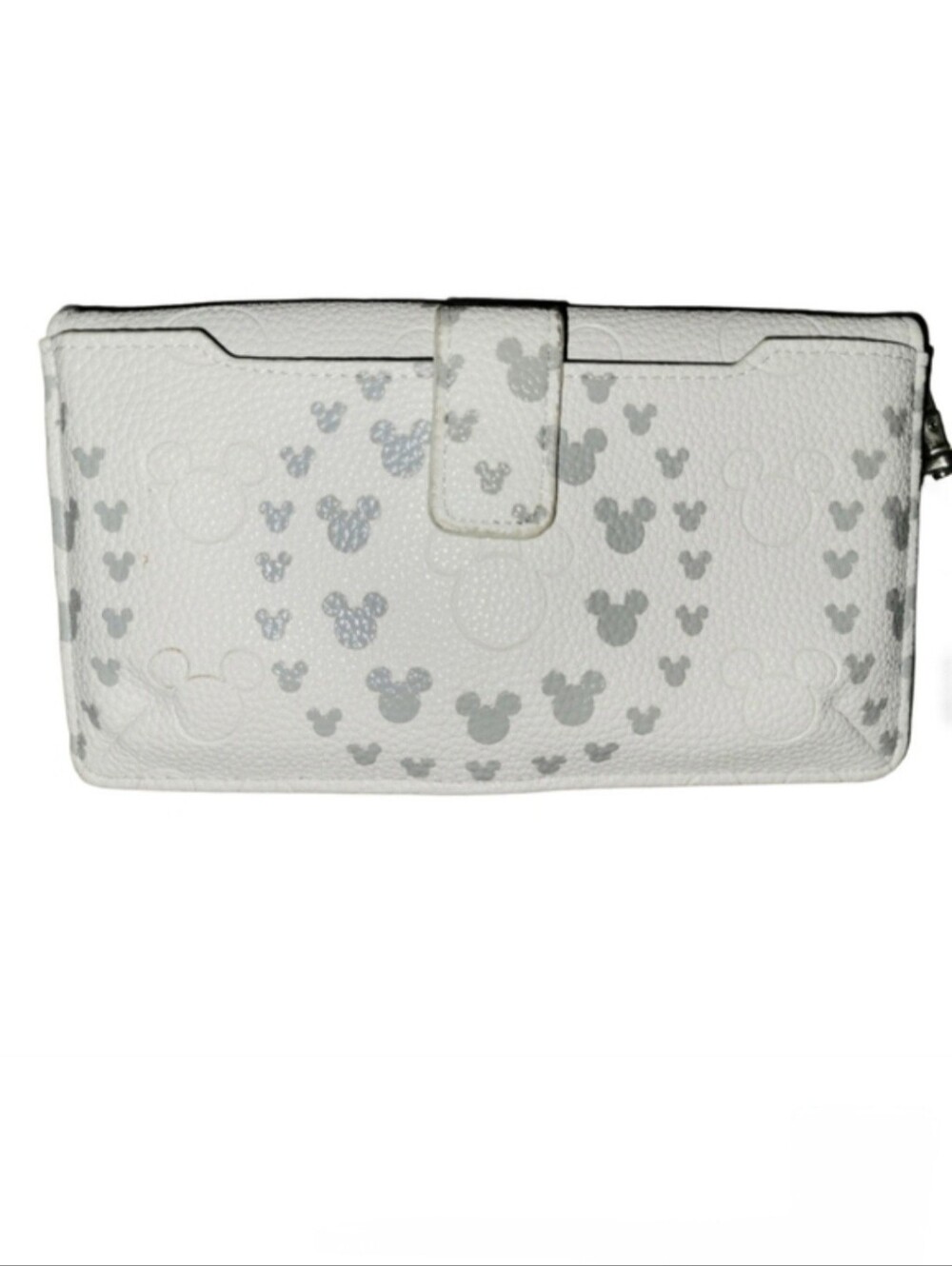 Disney Mickey Mouse Icon Geometric Wallet Wristlet Cream & Gray